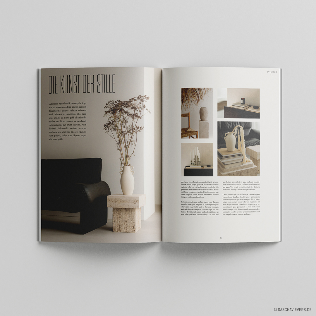 Doppelseite "Interior Design"
