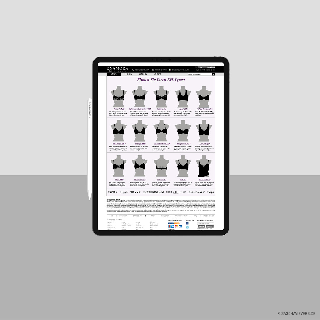 enamora.de, Landingpage