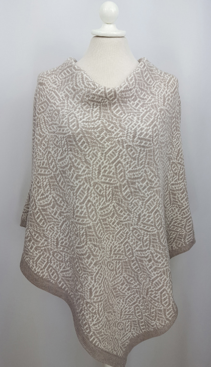 poncho Betula beige