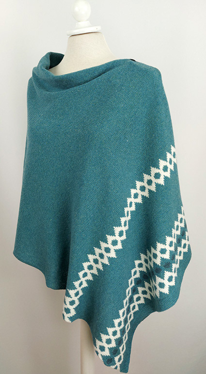 poncho Rut ljus petrol