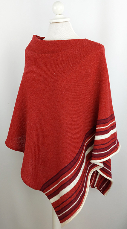 Poncho Hera hallonröd