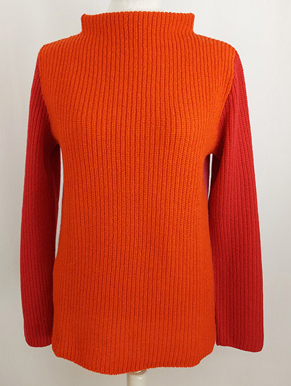 tröja Patent tricolor orange, röd och cerise