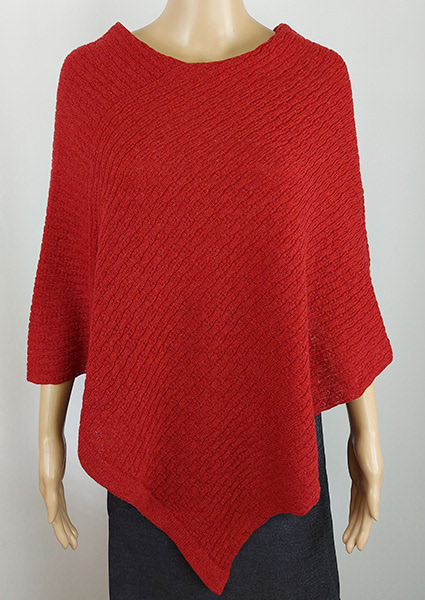 poncho Tukk hallonröd