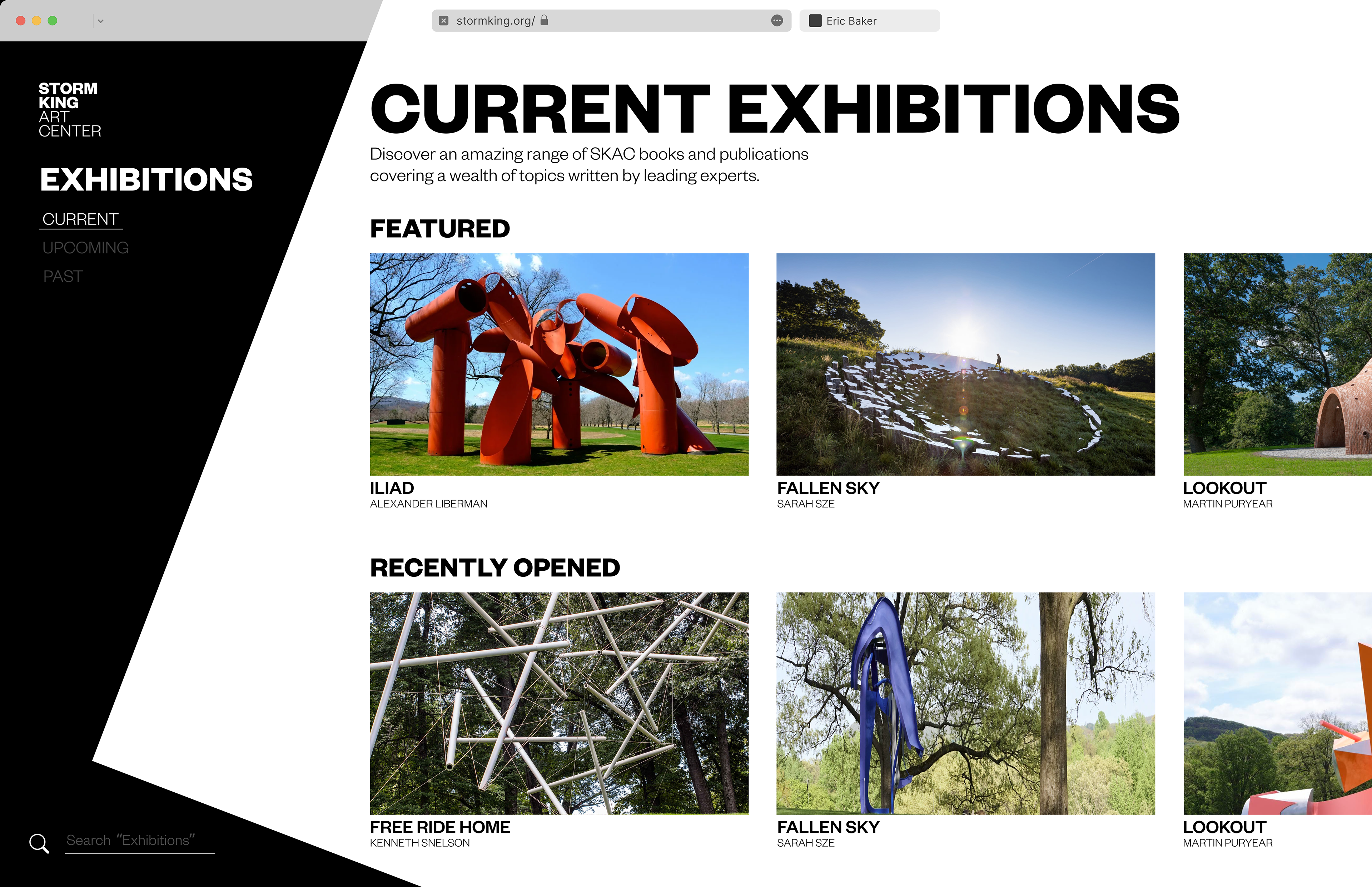 Website - Current Exhibitions (Full Menu)