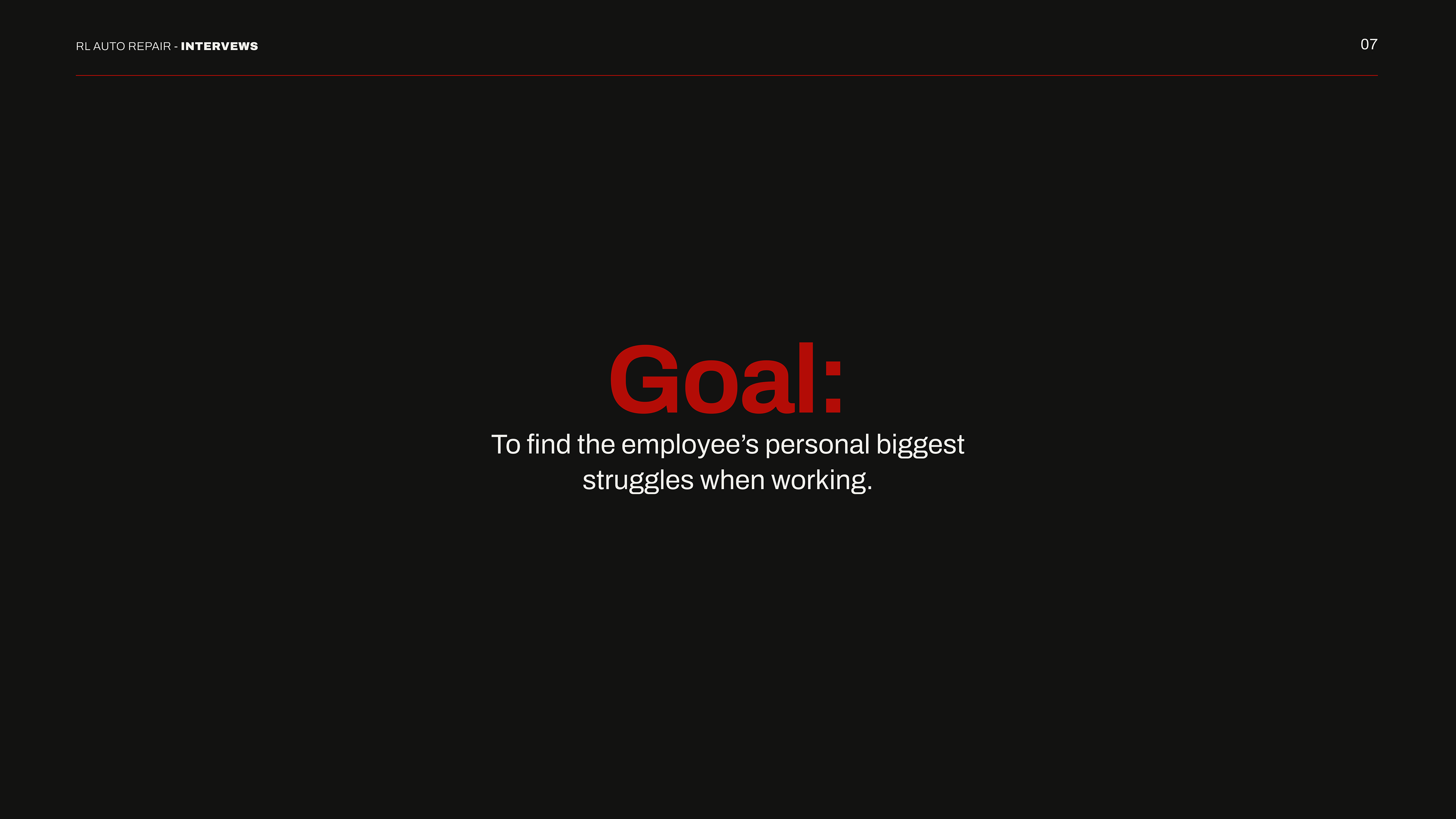 Focus Group - Goal