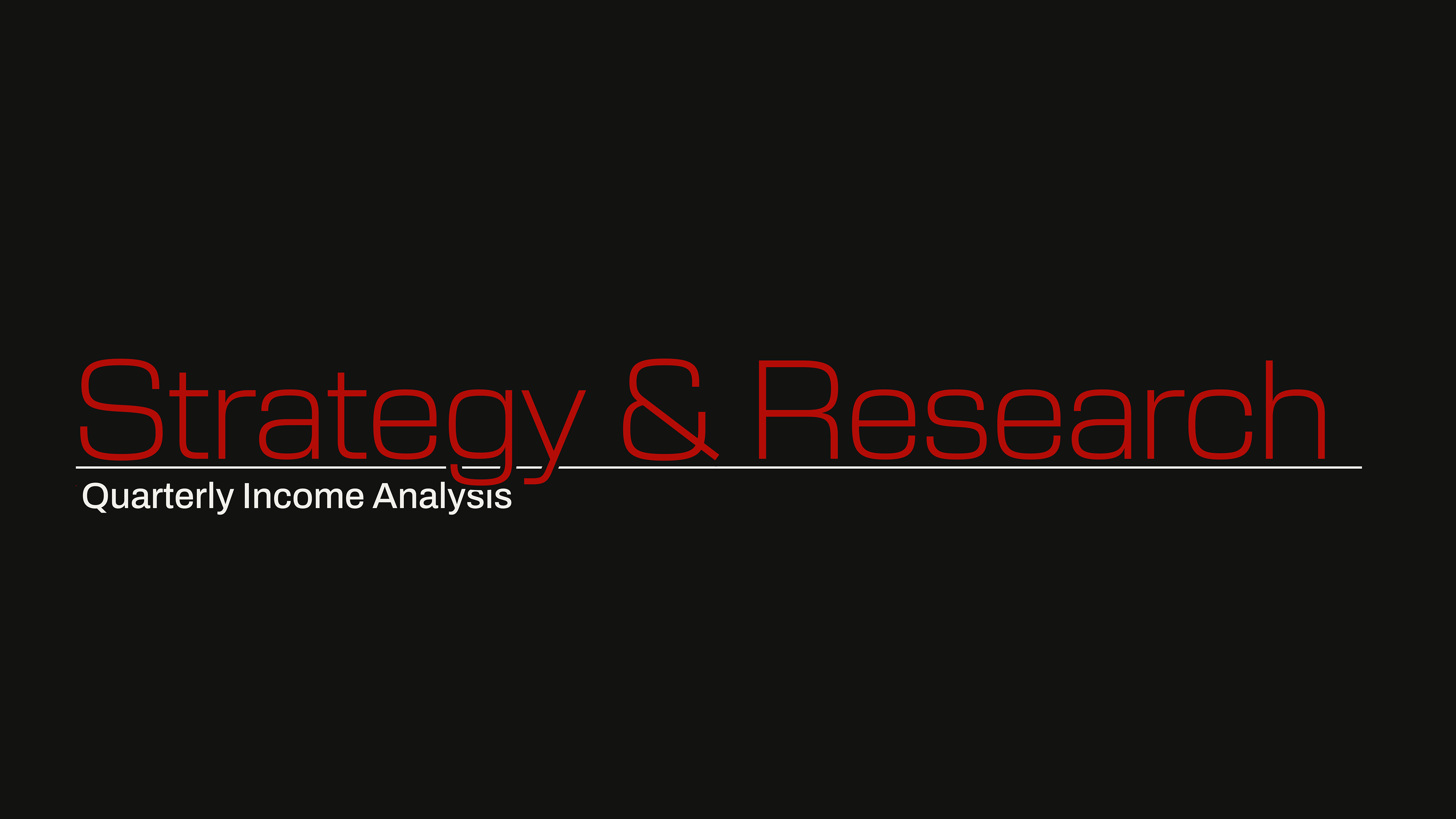 Quarterly Income Analysis Title Card