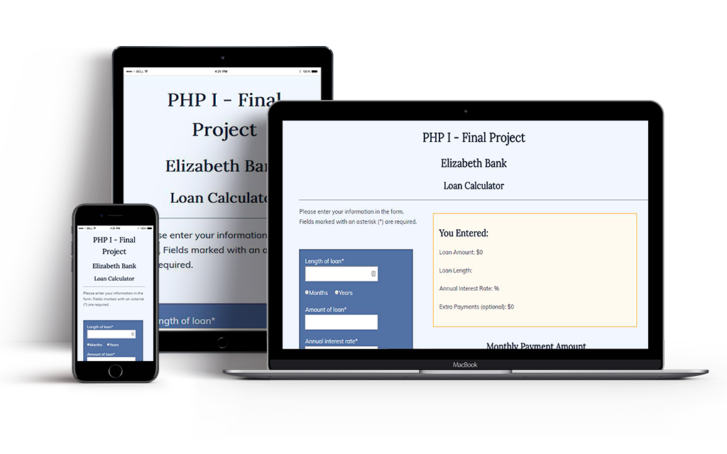 PHP Final Project - Loan Calculator with Amortization Schedule