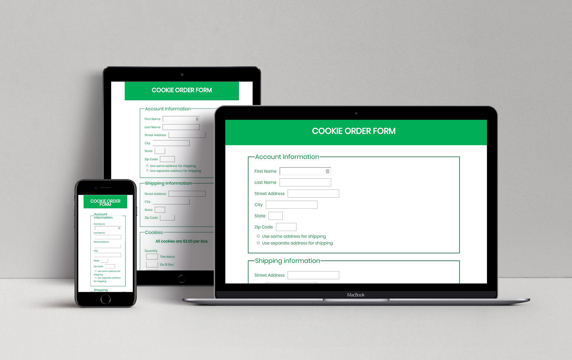 Javascript Order Form