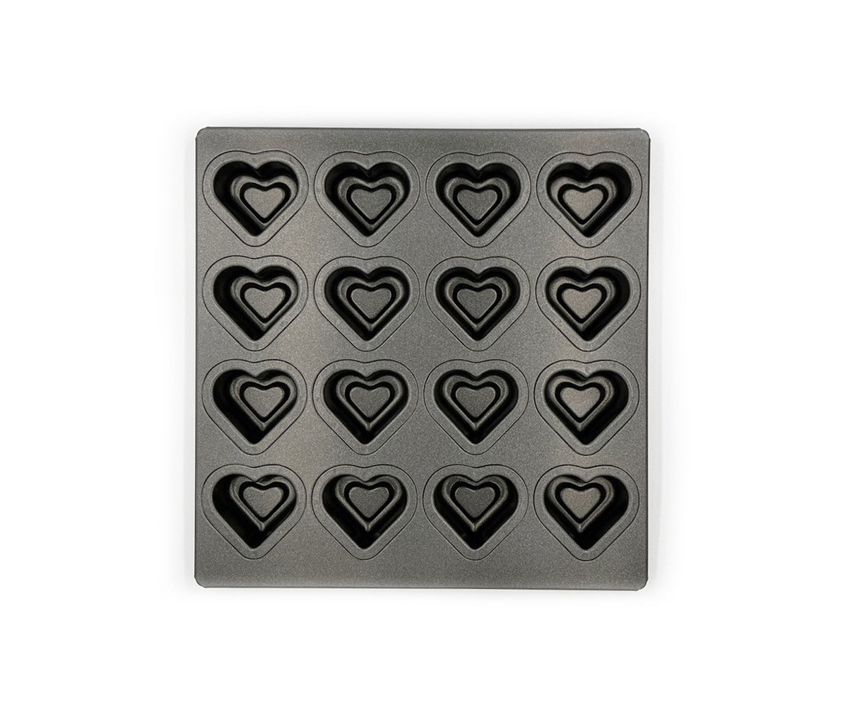 Teflon-coated MB Double Heart Pan (16 pieces)