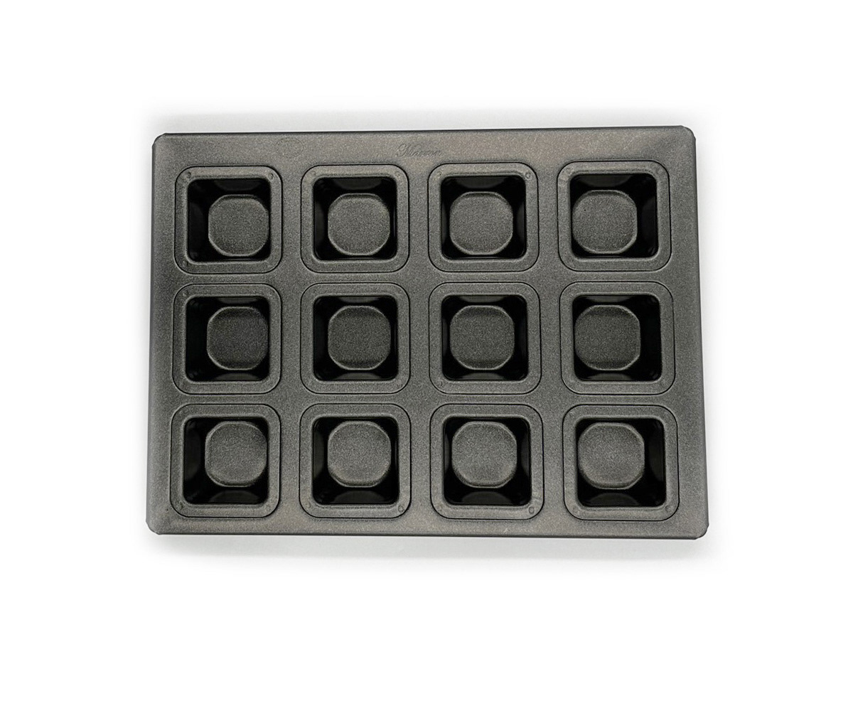 Teflon-Coated MB Maron Cube Pans (12 pieces)