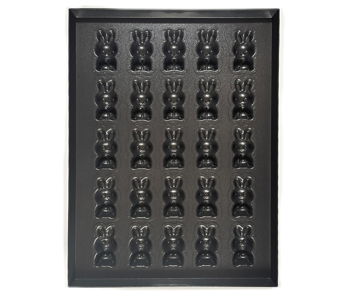 Teflon-Coated MB Commercial Rabbit Pan (25 pieces) Plate Type