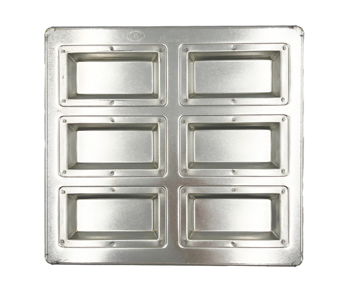 Silicone-Coated Silver Financier Pan (6 Pieces)