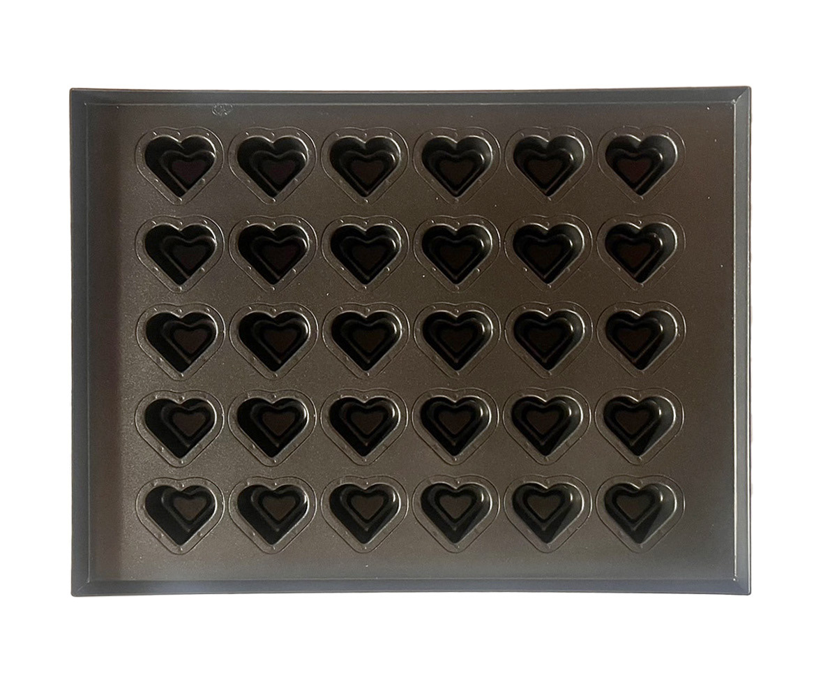 Teflon-Coated MB Commercial Double Heart Pan (30 pieces)  Plate Type
