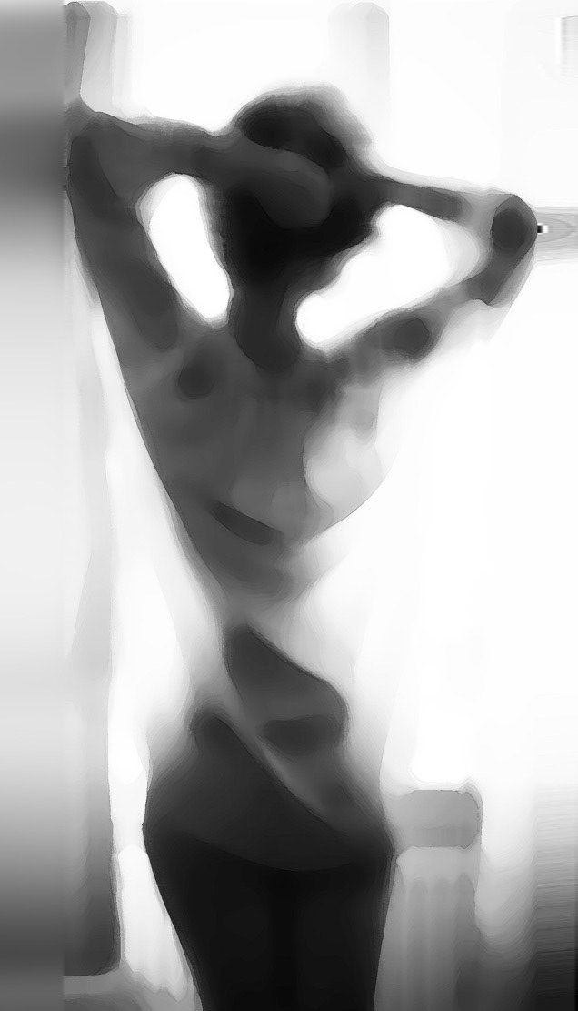 ”Good morning” Overpainted photo 2016, 90x50cm