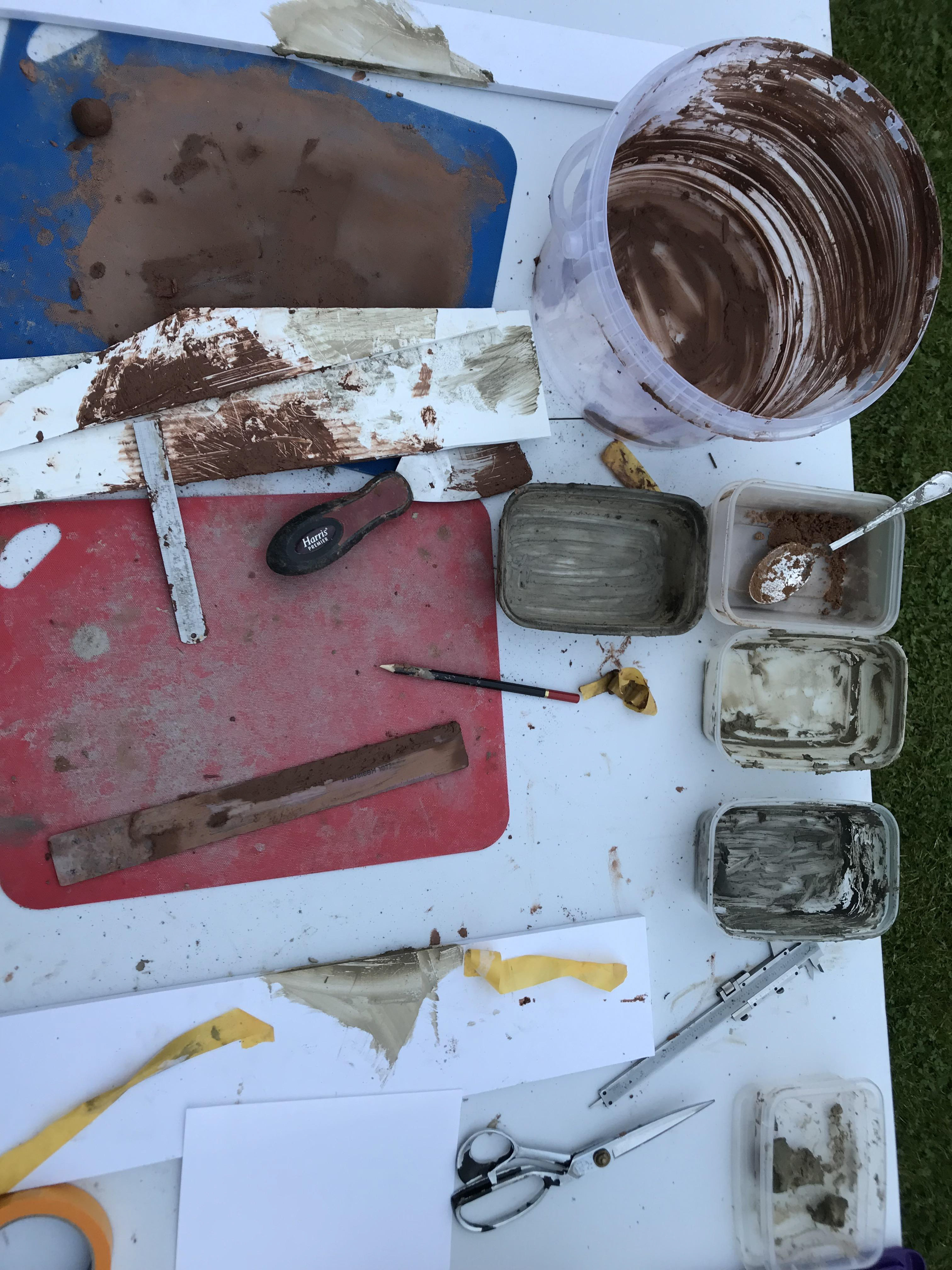 My tile making set up