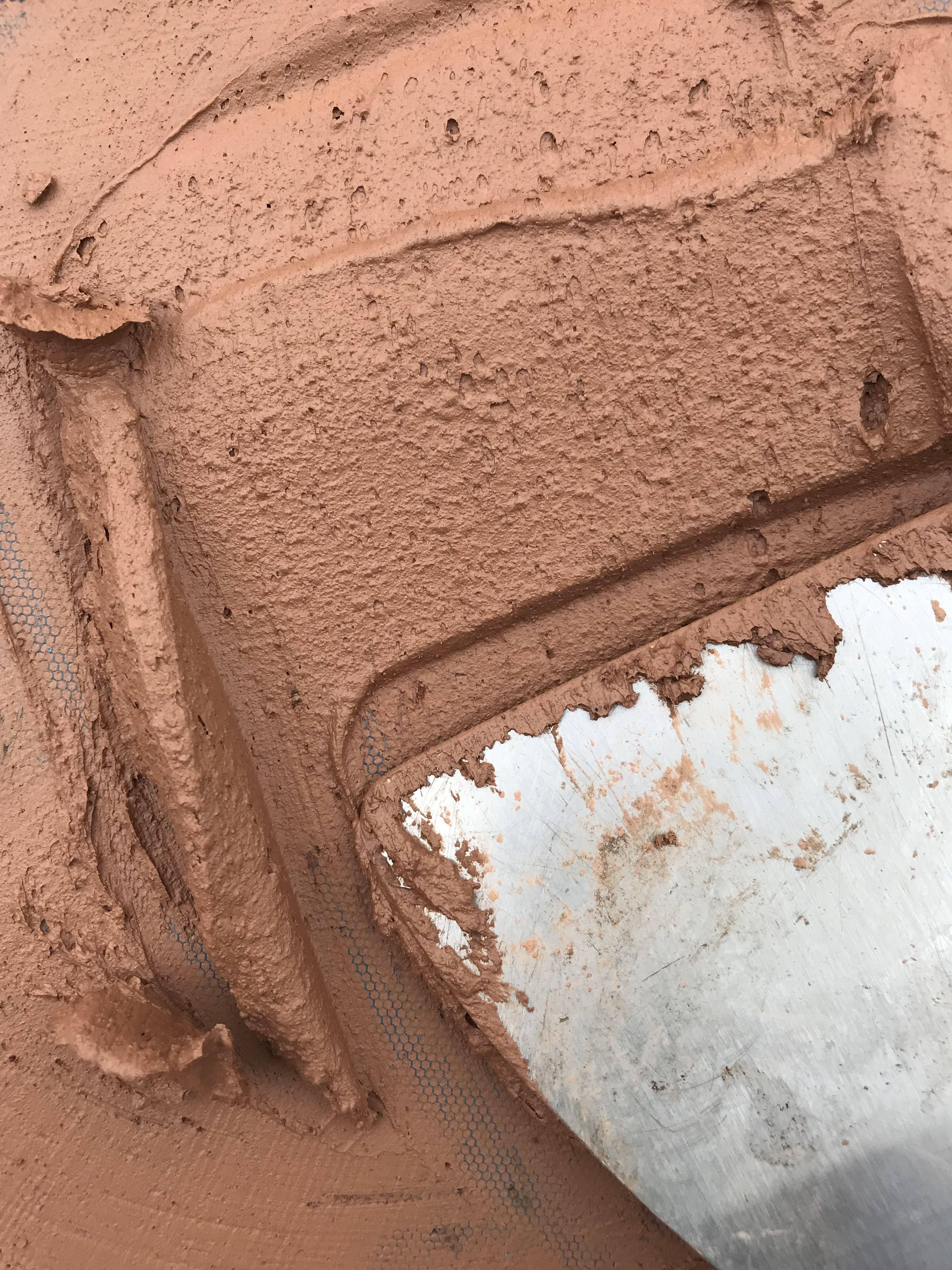 Using a palette knife I worked up samples of North Herefordshire clay