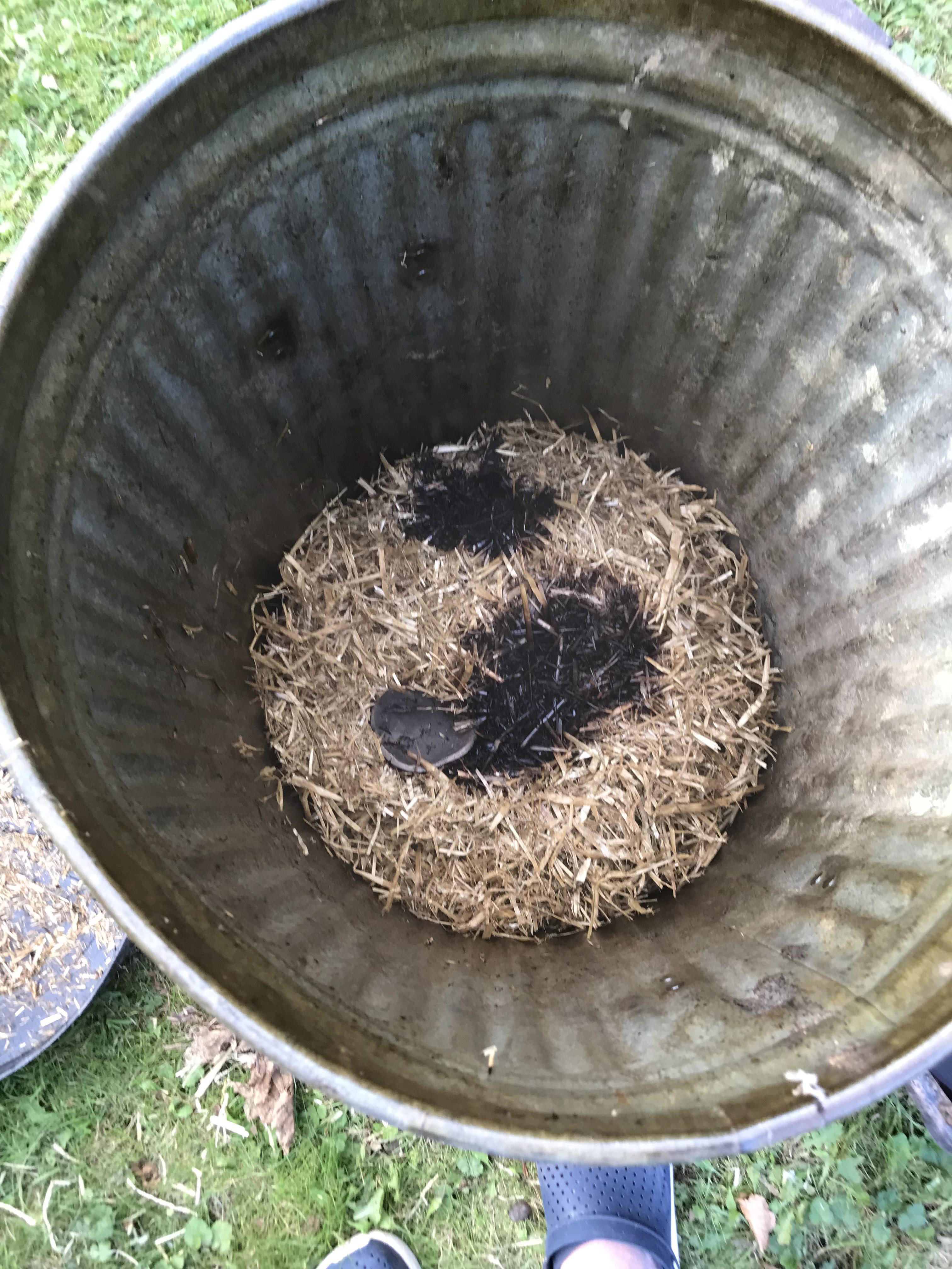 An experimental reduction bin using barley straw