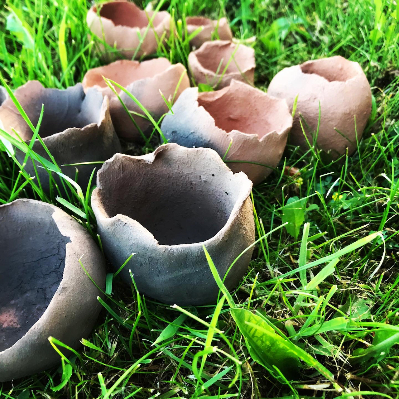 fired pinch pots