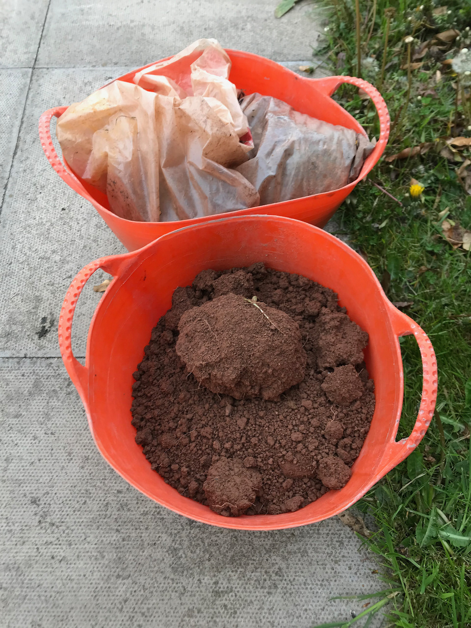 harvesting soil