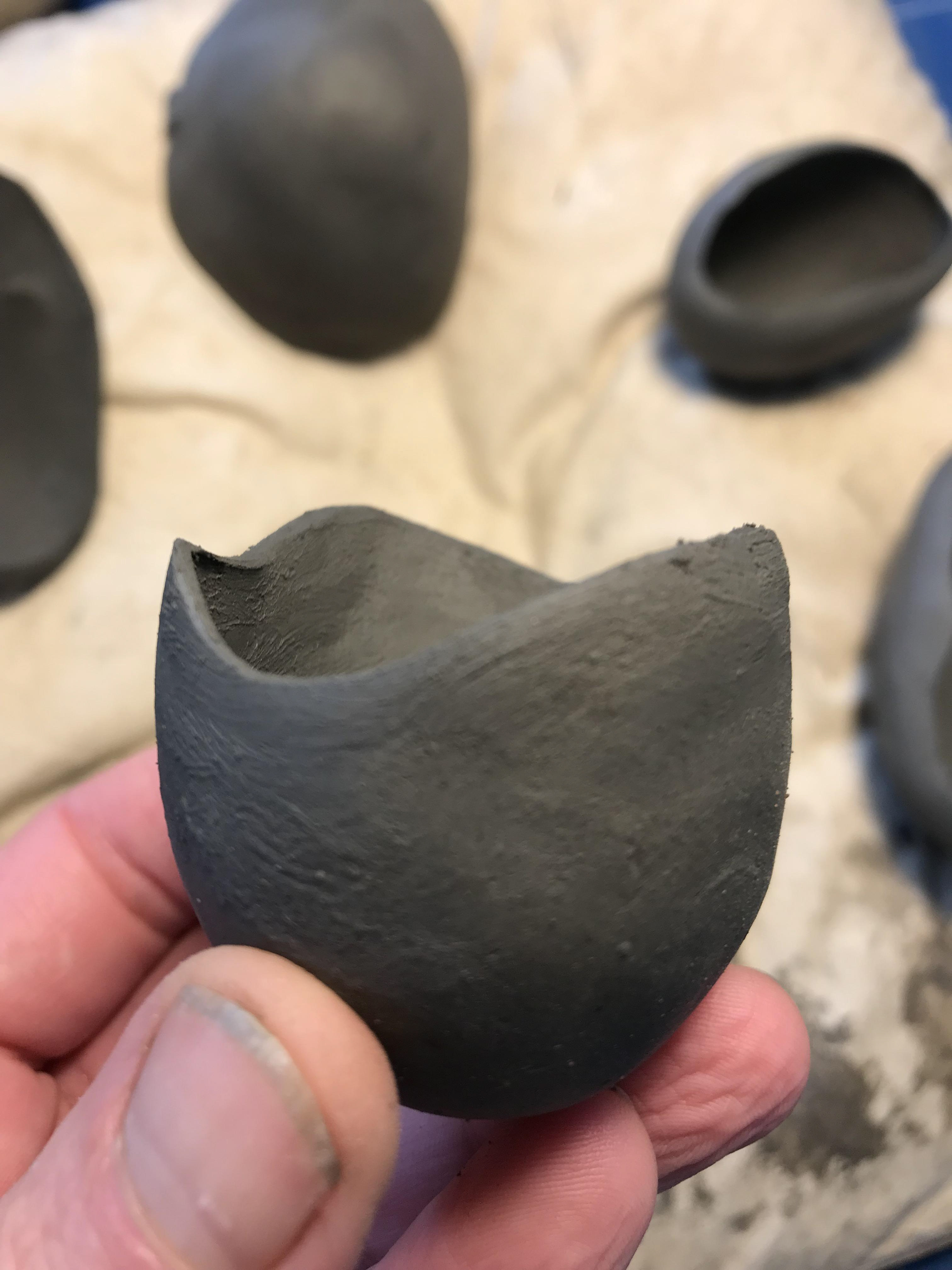 Beach clay sample pots