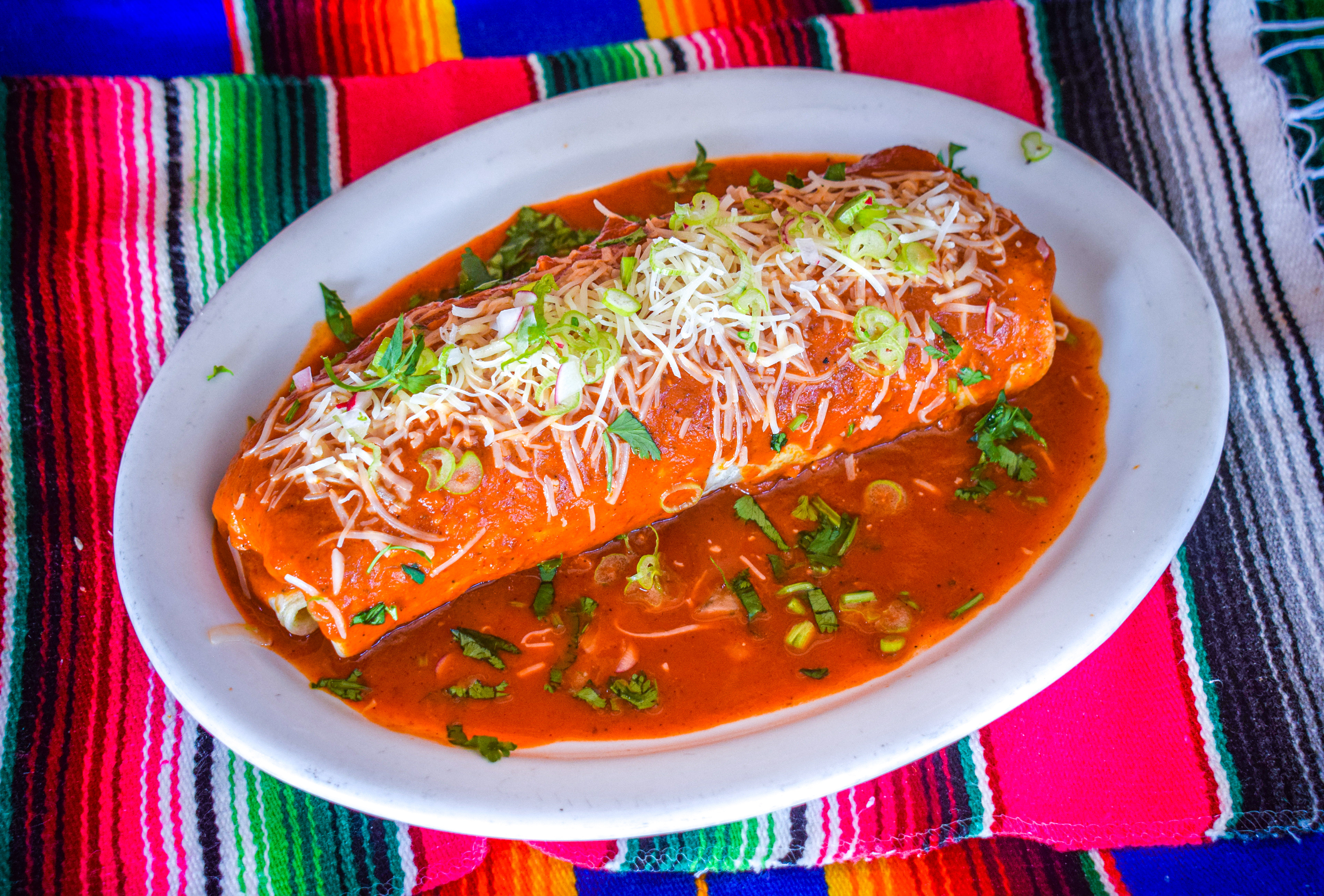 "Wet burrito" in Salsa Roja