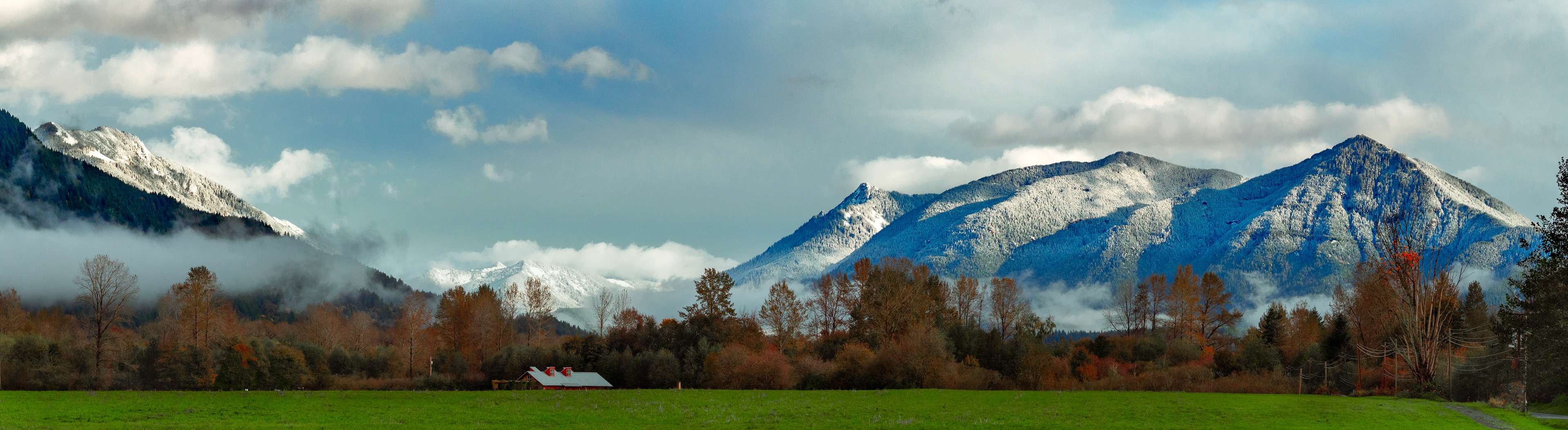 Panorama on a misty day