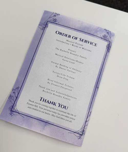 Modern Funeral Pamphlet