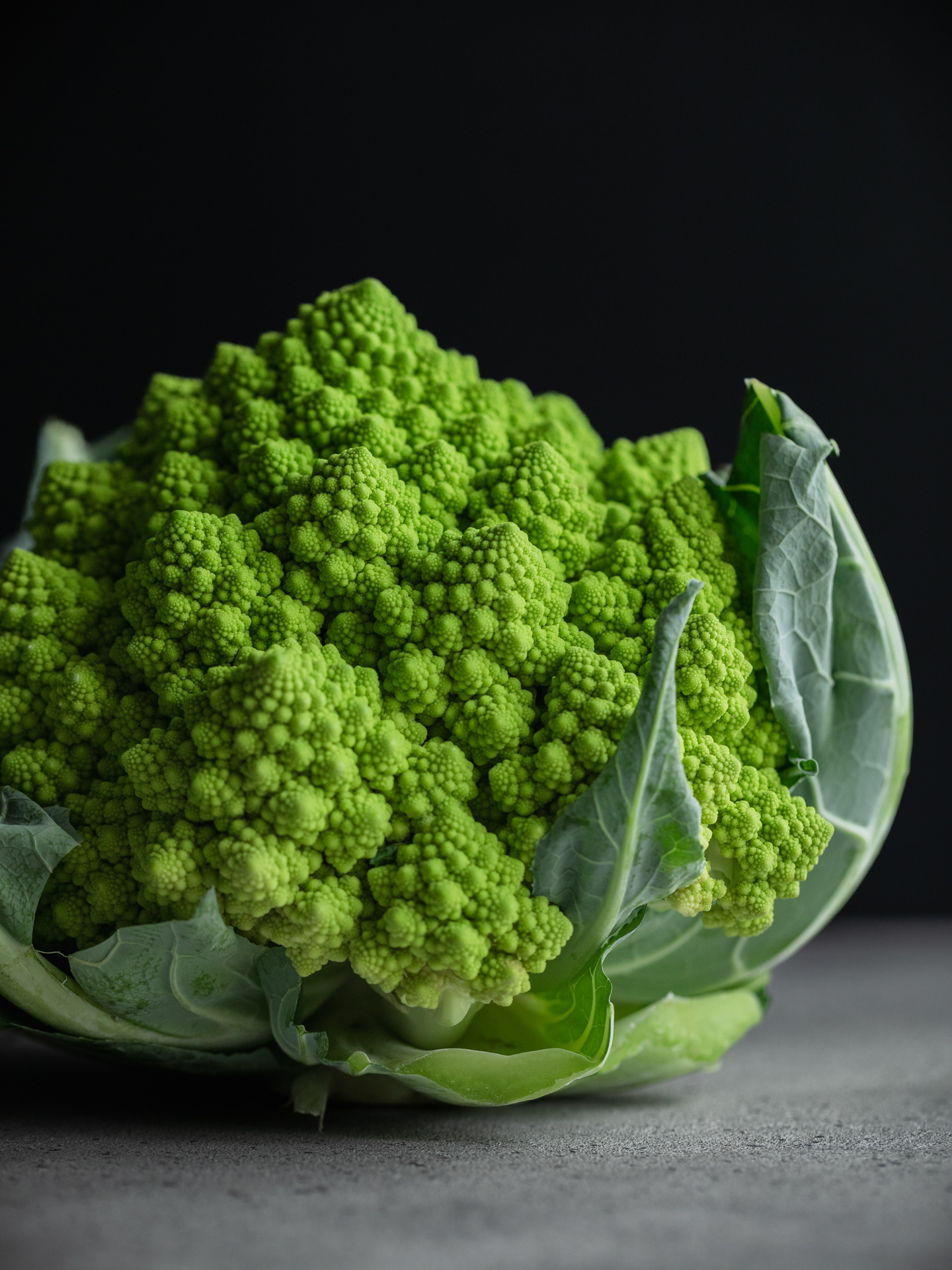An image of a romanesco broccoli produce captured by Ioana Ursu Food Photographer Birmingham