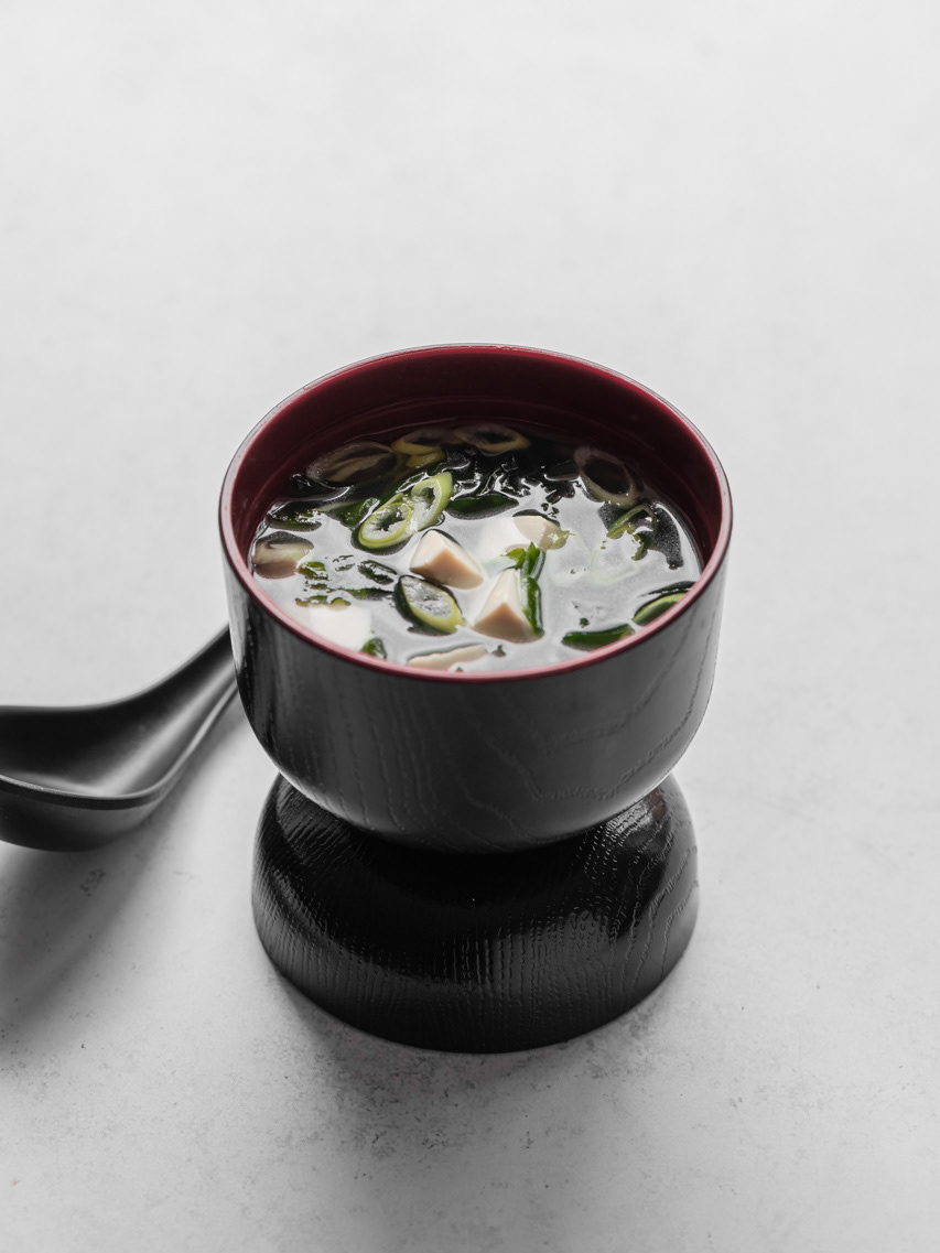 Miso Soup Image as part of a restaurant photography project for a japanese restaurant in Stratford upon Avon. Shot by Ioana Ursu - restaurant photographer based in Warwickshire.