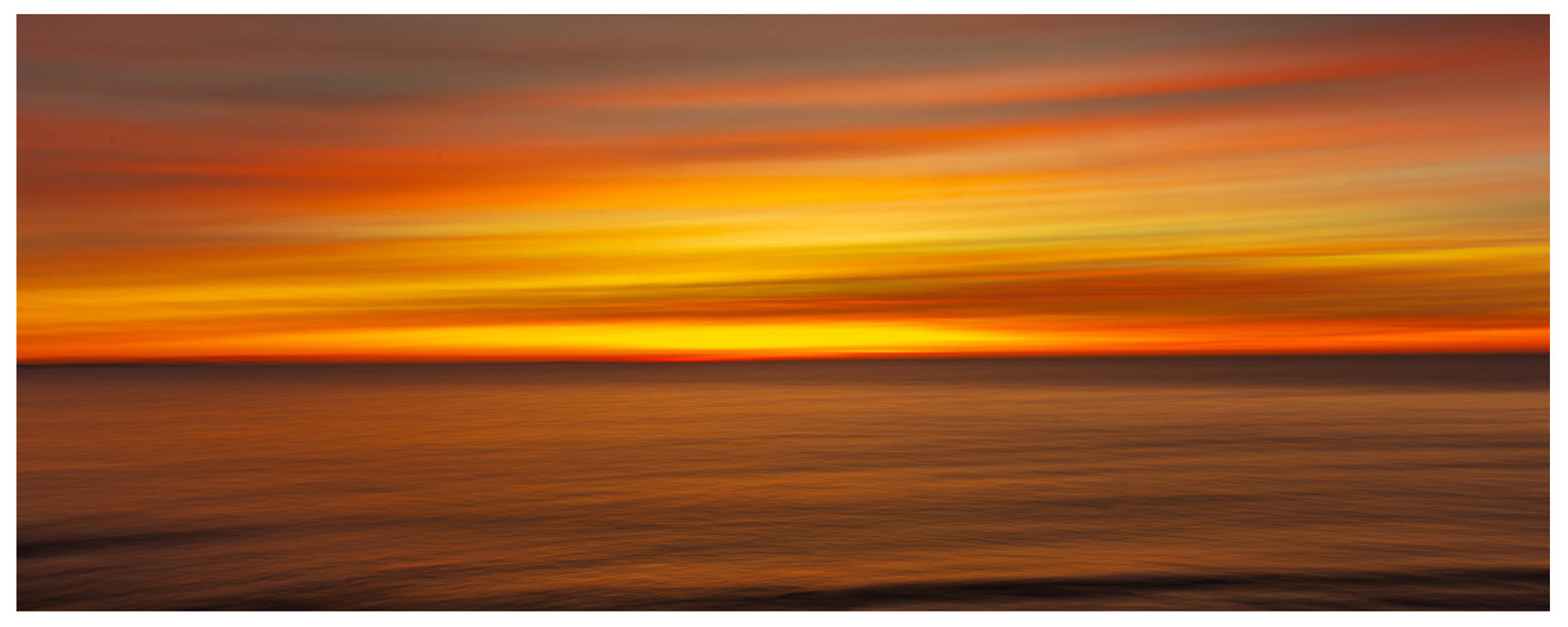 Motiv: S1209_ Solnedgang over Ytre Hvaler Nasjonalpark str.  30x70 cm på 240g kunstpapir.  Pris kr. 1400,-