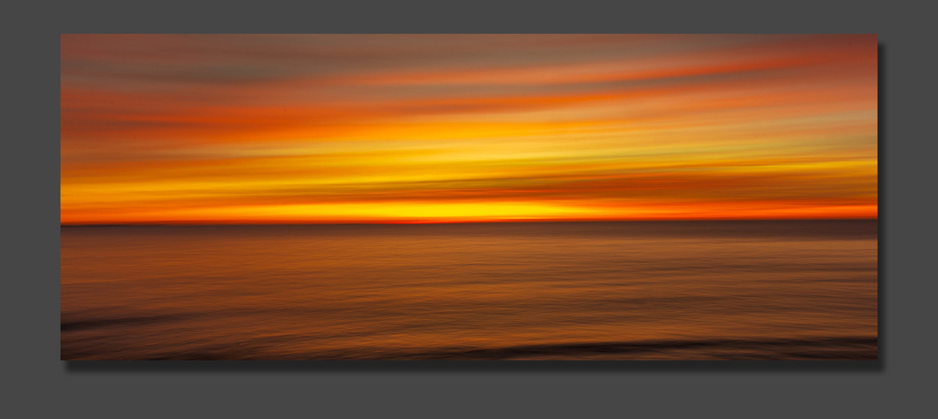 1209_Solnedgang over Hvalerhavet - 40x100 cm - Pris kr. 2800,-