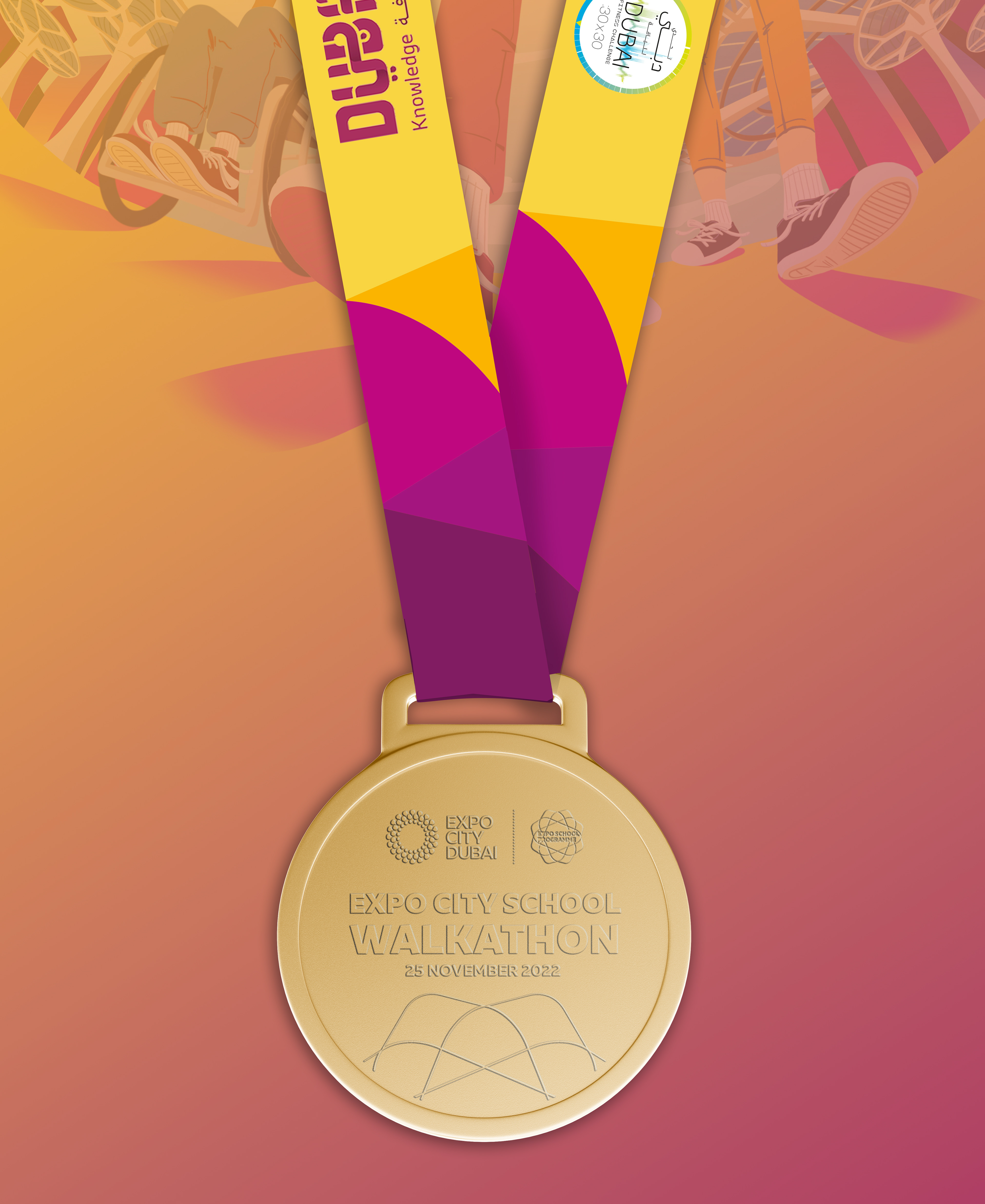 Expo City School Walkathon Participant Medal