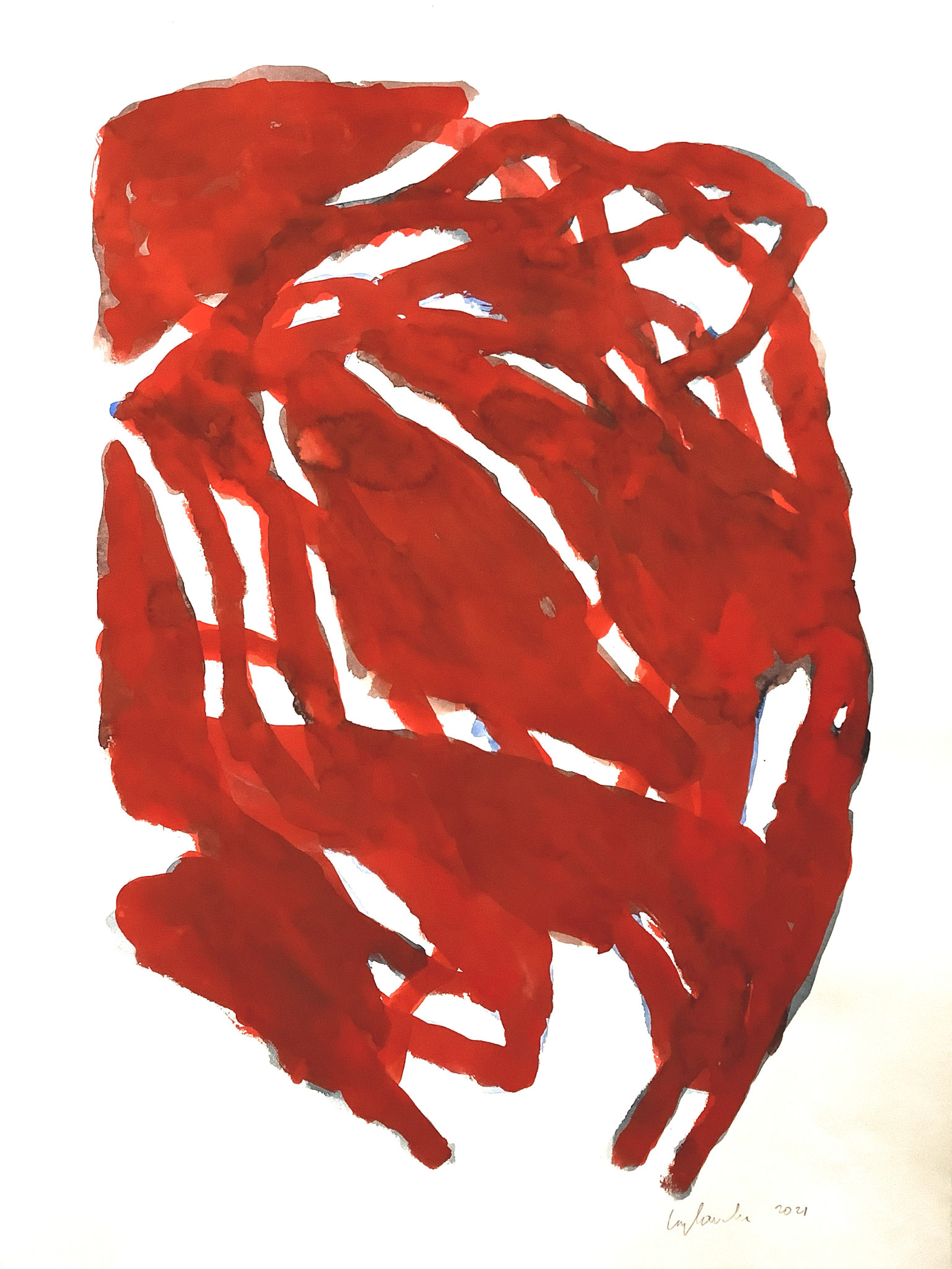 gouache sur papier 100 x 80 cm 2021