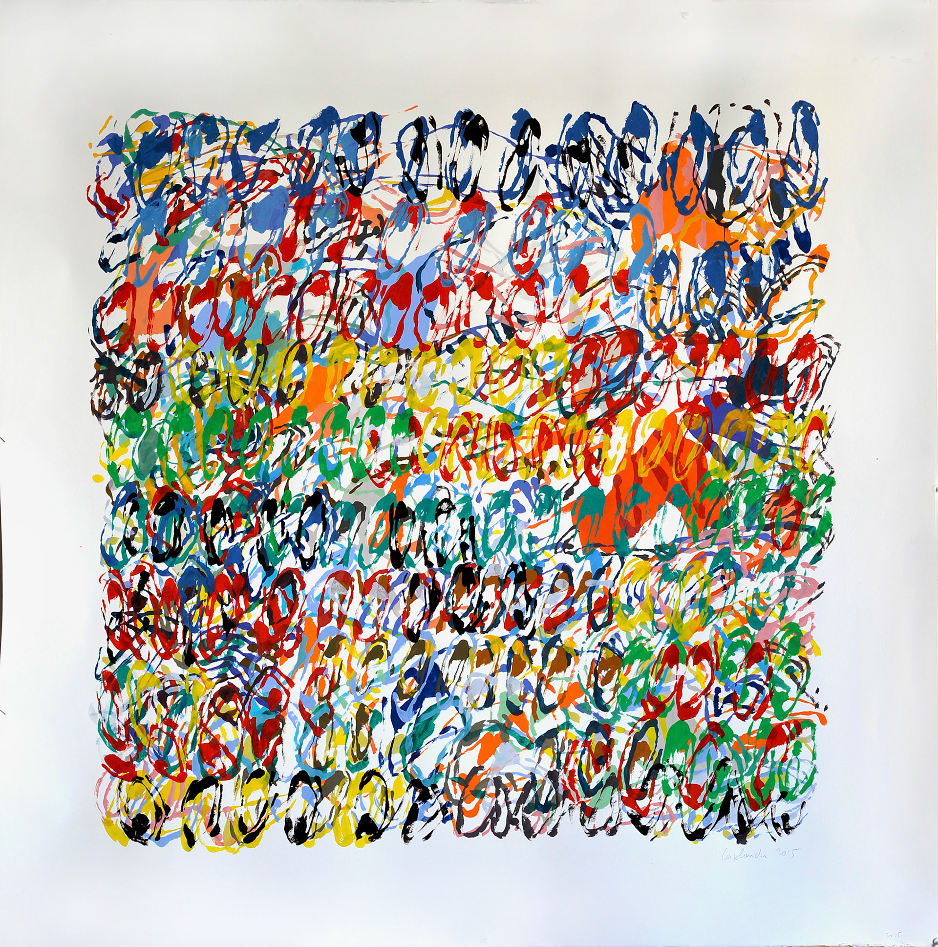 gouache sur papier - 114x114 - 2015