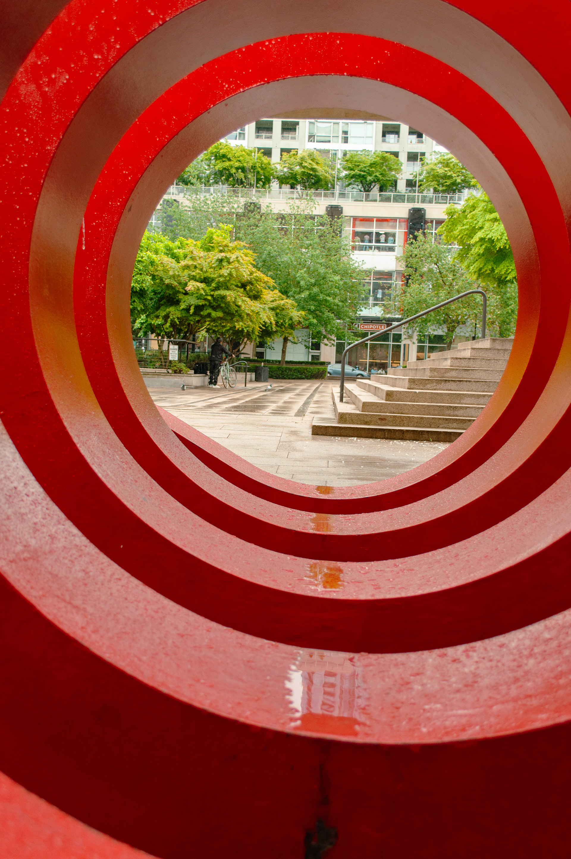 peering through