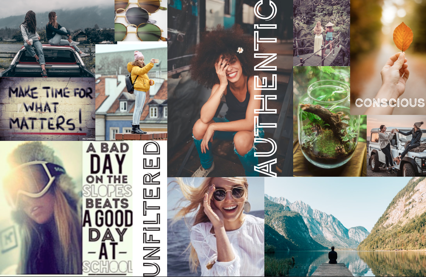 Mood board for presentation to Luxottica