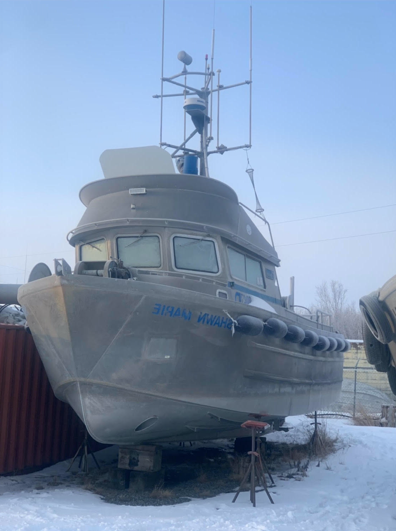 The client's boat used as reference