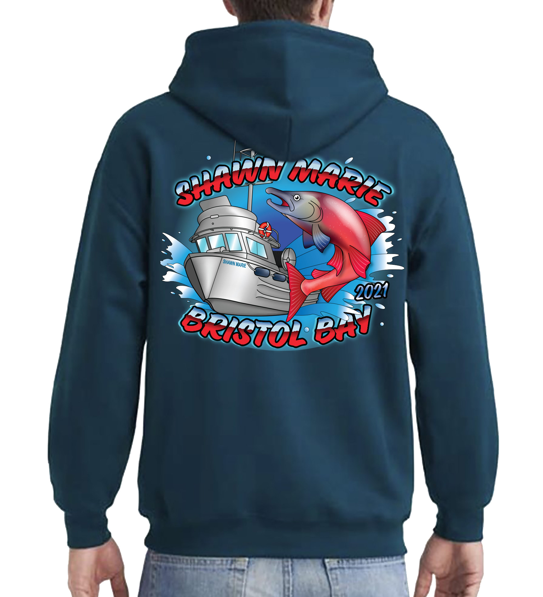A mockup of the final garment