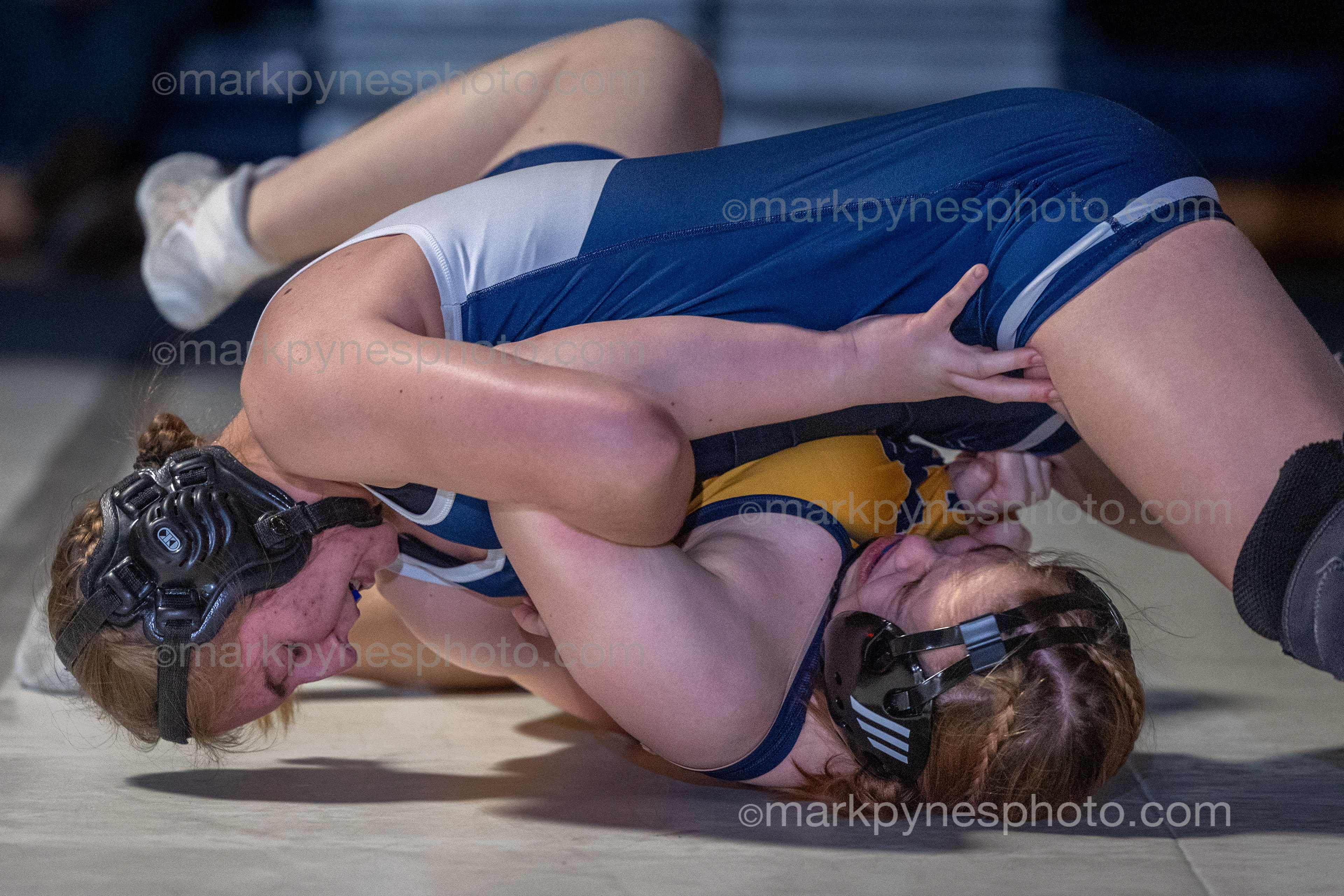 Keeley Nunn, Camp Hill, pins Alyssa Crist, Upper Perkioman, in 17 seconds.