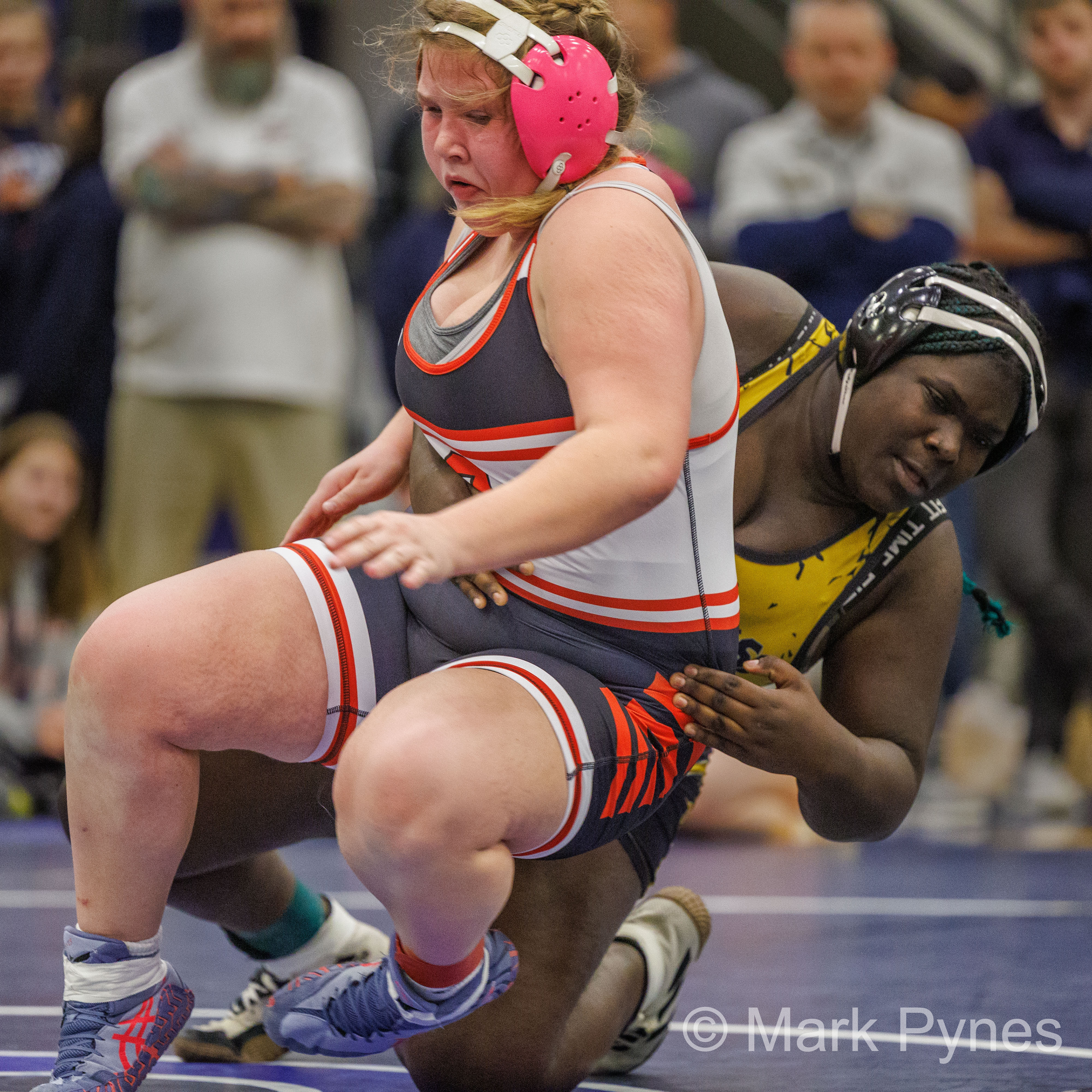 Brenda Banks (Panther Valley) dec. MacKenna Atkinson (Souderton), 7-1, in the 235-pound final at the South East Regional girls high school wrestling championship finals in Quakertown, Pa., Feb. 25, 2024.