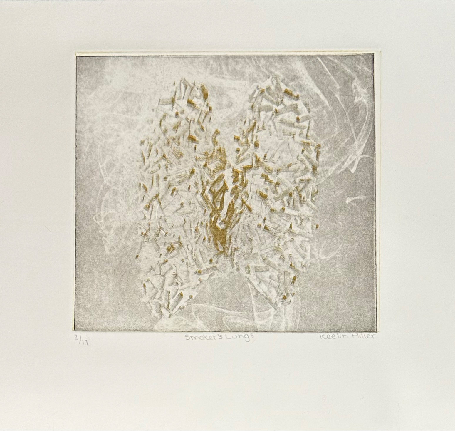 Smoker's Lungs, Photogravure, 2019