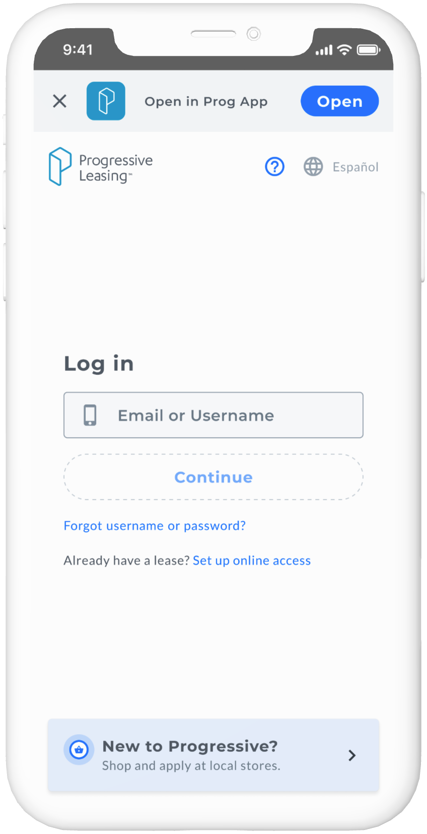 Log in (Mobile)