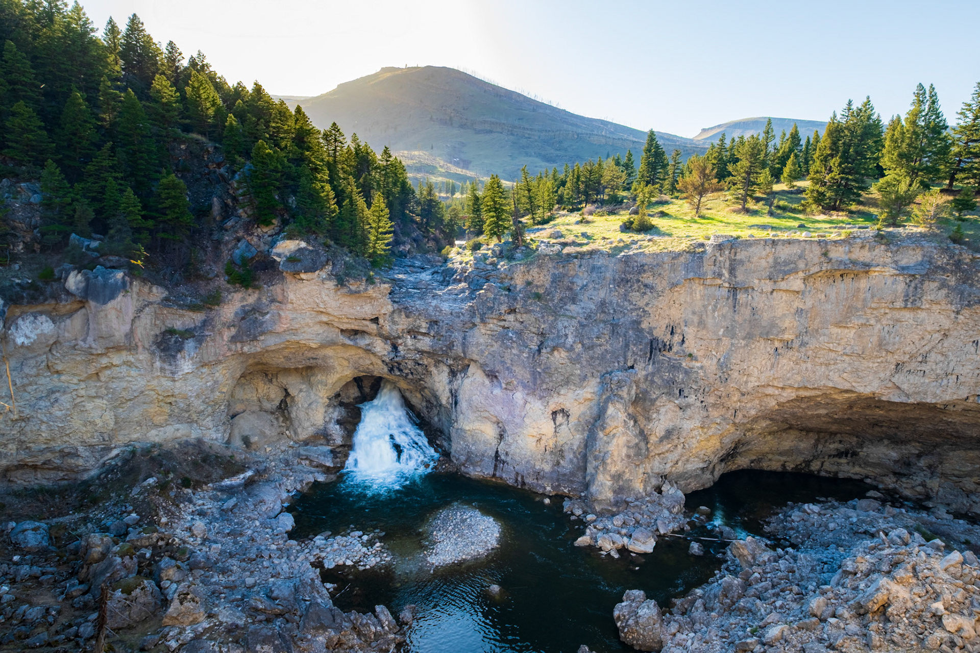 Natural Bridge along Boulder River, MT