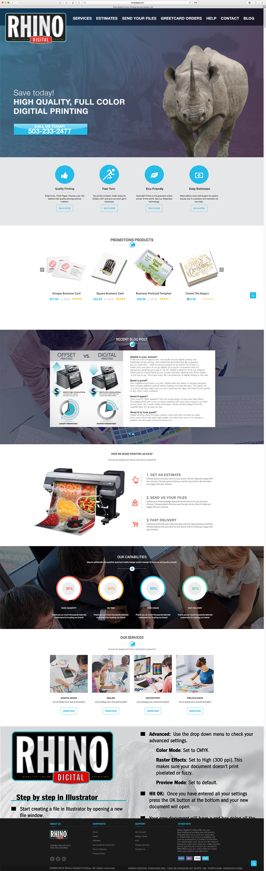 Rhino Print House - Website