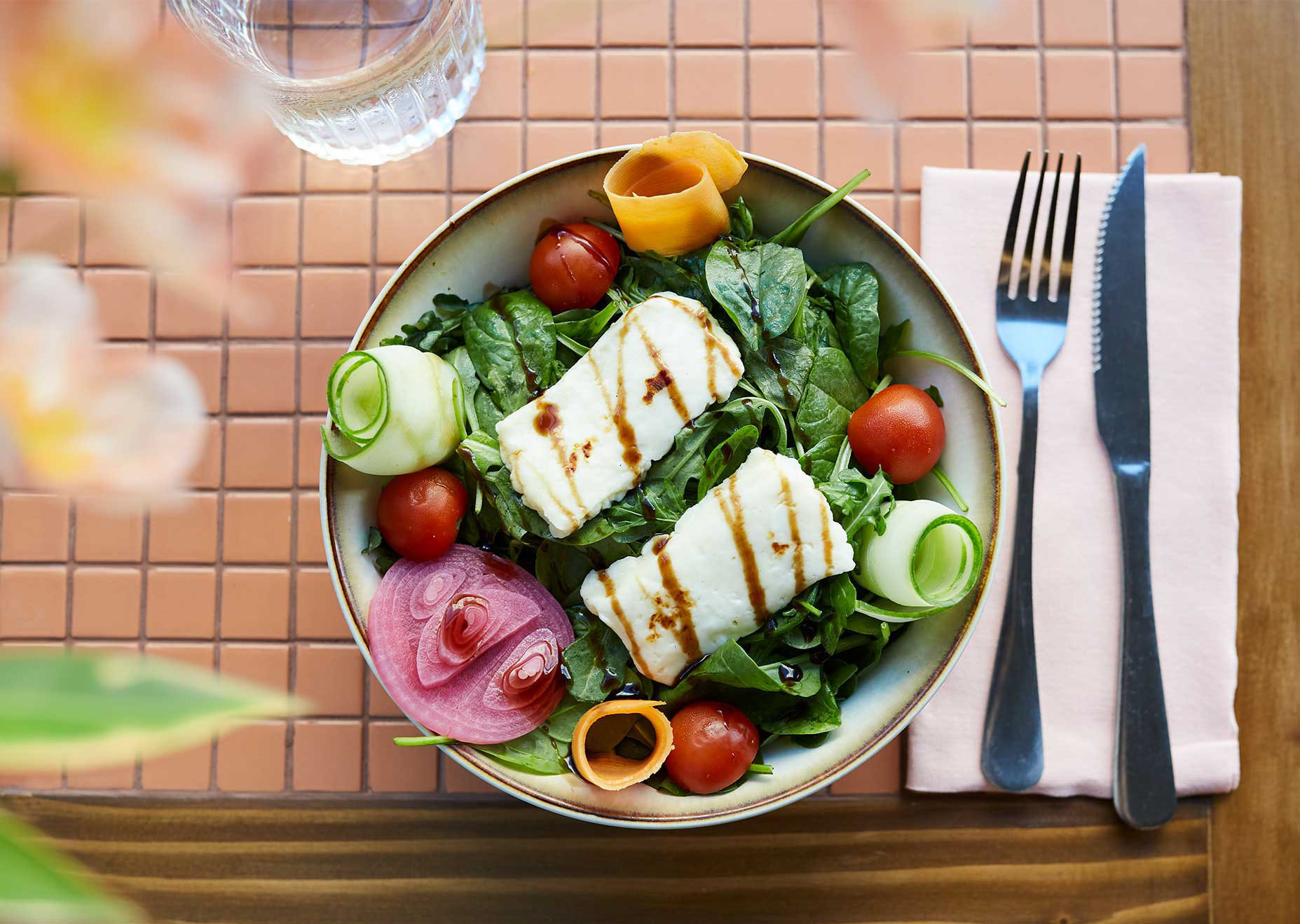 Annoskuva halloumisalaatista