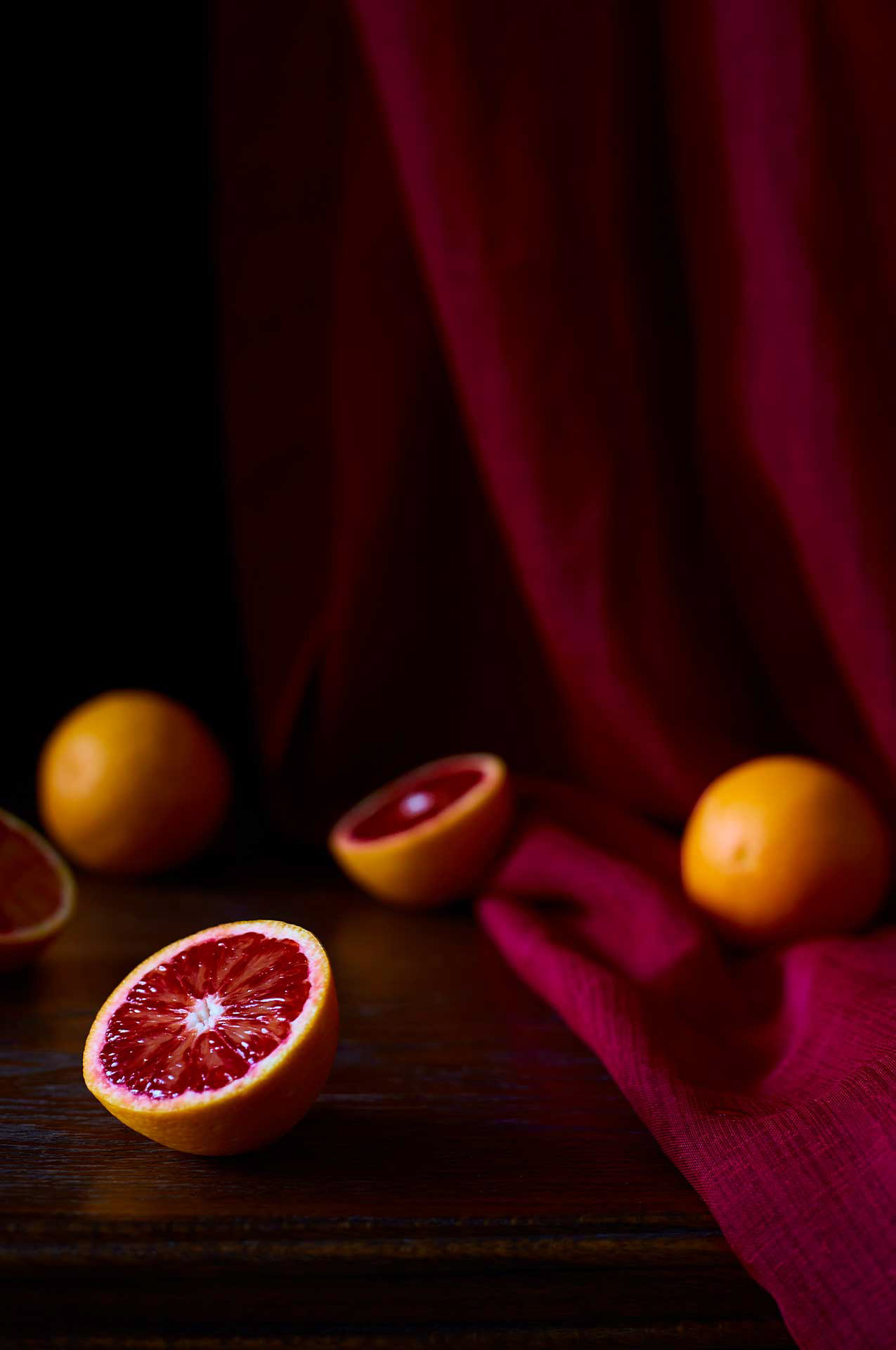 Veriappelsiinin puolikkaita