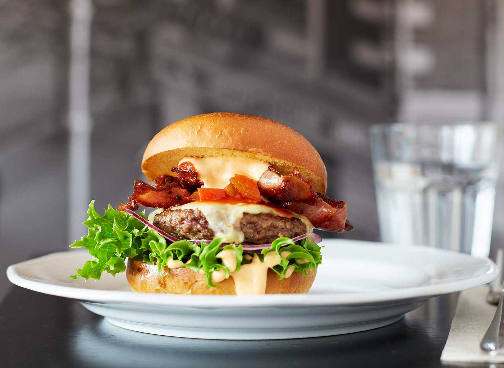 Annoskuva hampurilaisesta