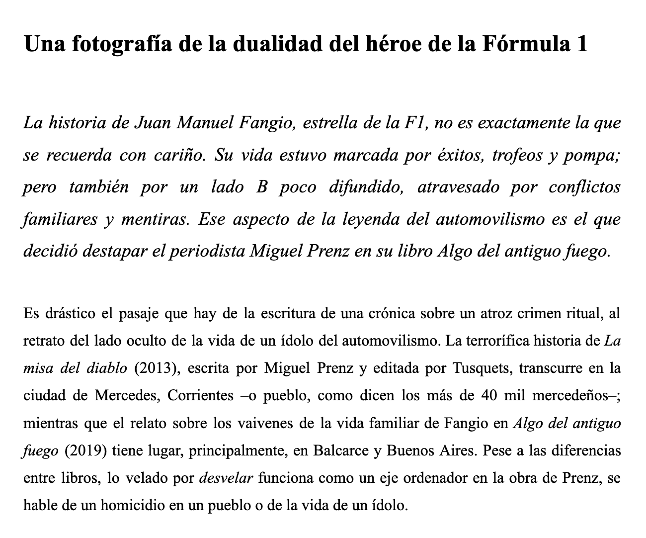 Artículo escrito para el Taller de Escritura Periodística II. Accedé acá: https://docs.google.com/document/d/1YtsUKu_1XddIAZO8h_QLlF67rIv8s_oOUQ6GrPdRGl8/edit?usp=sharing