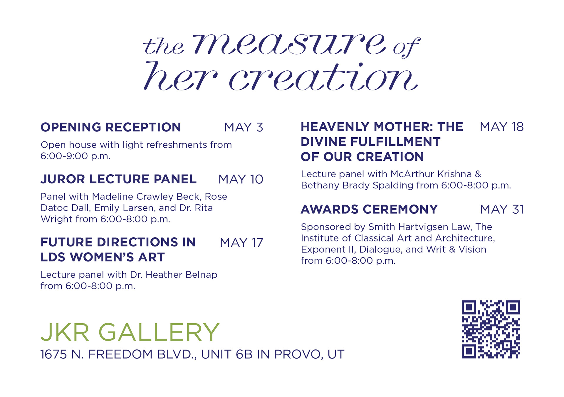 Event invitation for participating artists