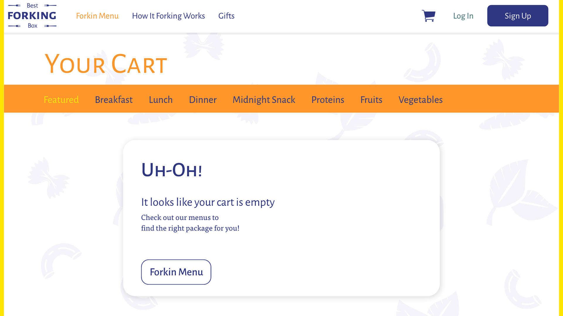 Cart Empty Screen